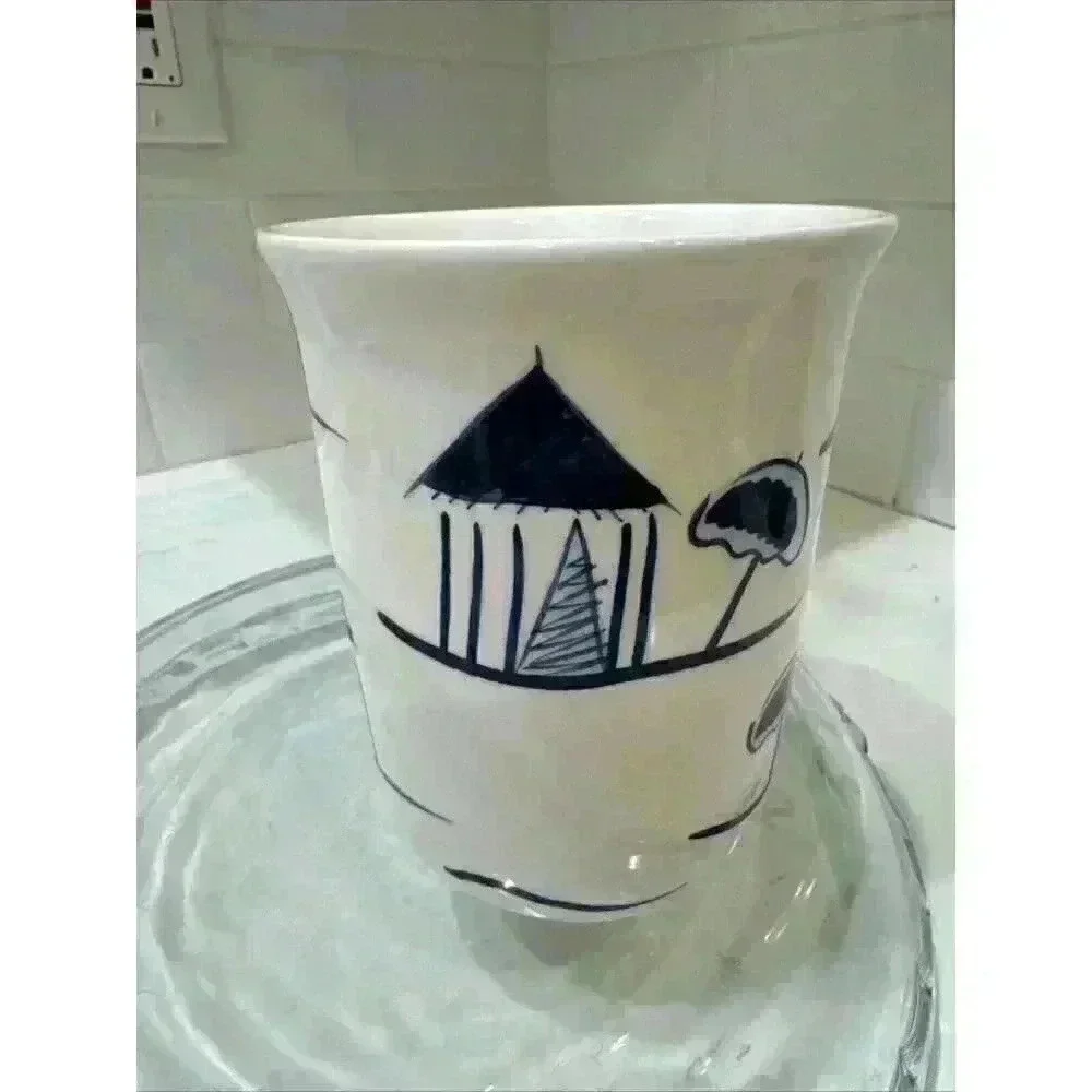Handpainted for STARBUCKS COFFEE MUG Large STICK HOUSE Cup